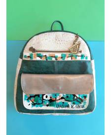 Lyris Leather Backpack Gold